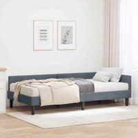 Hoekbedframe met Matras Anders 2 pcs Grijs Fluweel - thumbnail