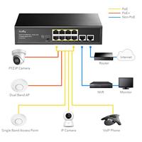 Cudy FS1010PG netwerk-switch Fast Ethernet (10/100) Power over Ethernet (PoE) Zwart - thumbnail