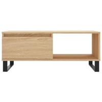 Salontafel 90x50x36,5 cm bewerkt hout sonoma eikenkleurig - thumbnail