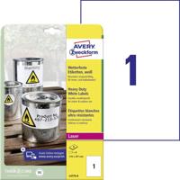 Avery-Zweckform L4775-8 Folie-etiketten 210 x 297 mm Polyester folie Wit 8 stuk(s) Permanent hechtend Laser (kleur), Laser (zwart/wit), Kopiëren (kleur), - thumbnail