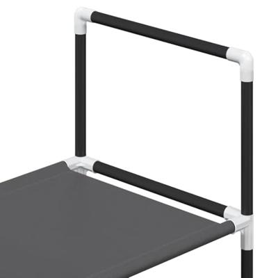 Schoenenrek 5-laags 44x28x94 cm nonwoven stof zwart