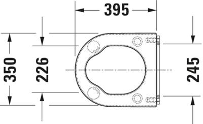 Duravit Starck 3 Toiletzitting Zonder Deksel 40.4x35x4.6 cm Duroplast Wit
