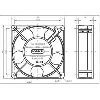 SEPA KA1238XA2BMT Axiaalventilator 230 V/AC 178 m³/h (l x b x h) 120 x 120 x 38 mm - thumbnail