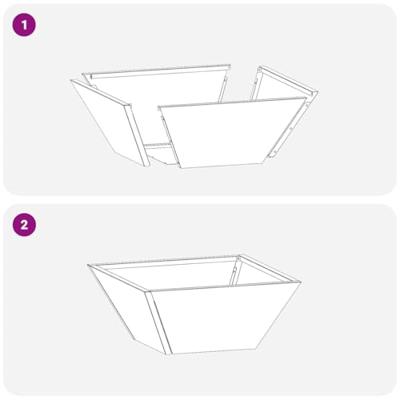 Tuin Kom Plantenbak Zilver 35 x 35 x 15 cm Gegalvaniseerd staal