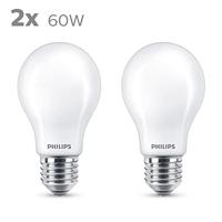 Philips LED 77767800 LED-lamp Energielabel E (A - G) E27 Peer 7 W = 60 W Warmwit (Ø x h) 6 cm x 11 cm 2 stuk(s) - thumbnail