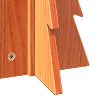 Kerstdecoratie kerstboom 49 cm massief grenenhout wasbruin - thumbnail