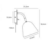Wandlamp beige en messing met schakelaar & E14 fitting Nordlux Fleur - thumbnail