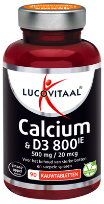 Lucovitaal Calcium 500mg + D3 20mcg 90 Kauwtabletten