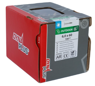 Dynaplus Houtbouwschroef Ar-Bronze Tellerkop Voldraad +Snijpunt Torx TX30 6.0X60 | 100 stuks - 0286.08.50001 Dynaplus Houtbouwschroef Ar-Bronze Tellerkop Voldraad +Snijpunt Torx TX30 6.0X60 | 100 stuks - 0286.08.50001