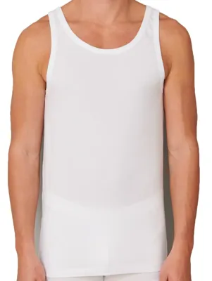 2-Packheren hemden 95/5 - Witte en zwarte Biologisch katoenen mannen onderhemden