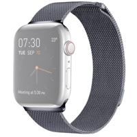 Milanese lus magnetische roestvrijstalen horlogeband voor Apple Watch serie & 40mm/3 & 2 & 1 38mm (donkergrijs) - thumbnail