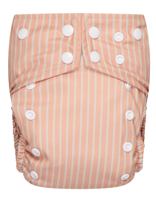 Bumbuns Easy Herbruikbare Luier Stripes Apricot Drukknopen - thumbnail