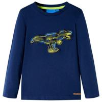 VidaXL Kindershirt met lange mouwen 116 marineblauw - thumbnail