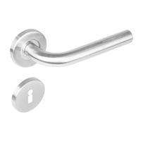 Intersteel Deurkruk Recht op rozet met sleutelrozetten - RVS - thumbnail