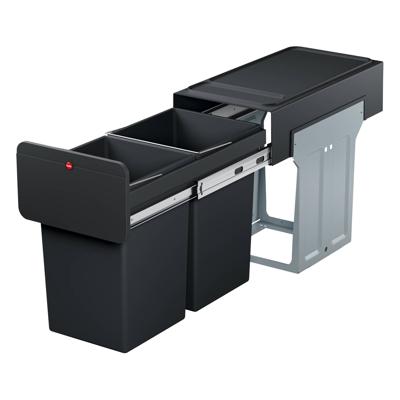 Hailo 0310-100 EcoLine Design L Inbouwafvalemmer 2x14L Zwart Hailo 0310-100 EcoLine Design L Inbouwafvalemmer 2x14L Zwart