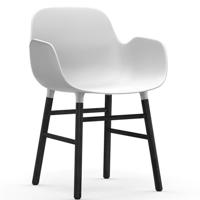 Normann Copenhagen Form armstoel White vierpoot zwart eikenhout - thumbnail
