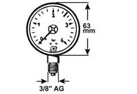 Cornat Manometer 0-4Bar 63Mm 3/8 - T593700 - thumbnail