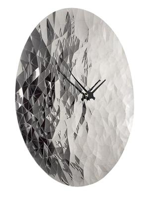 Wandklok 80cm-Stil-Chroom-Roestvrij staal-NeXtime 'Fragments'