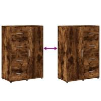 Dressoirs 2 st 60x31x84 cm bewerkt hout gerookt eikenkleurig - thumbnail