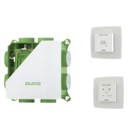 Ducobox Silent 2.0 All-in-one Co2 Bd - 400 M3/h - Randaarde - Ingebouwde Vochtsensor + Afstandsbediening Rf + Co2 Ruimtesensor - thumbnail