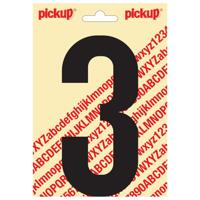 Plakcijfer Nobel Sticker cijfer 3 zwart Pickup - Pickup - thumbnail