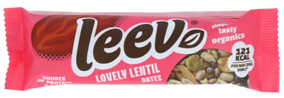 Leev Lovely lentil bar dates bio 30 Gram