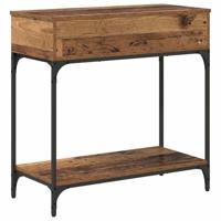 Wandtafel met lade Oud hout 75 x 34.5 x 75 cm Bewerkt hout - thumbnail