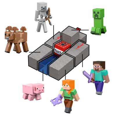 Minecraft Action Figure: Skeleton (Redstone Charged)
