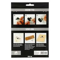Creativ Company Rub-on stickers, letters en cijfers, h: 17 mm, b: 17 mm, vel 12,2x15,3 cm, zwart, 1 doos - thumbnail