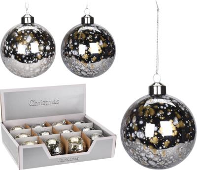 5 stuks! Kerstbal stip deco 80 mm 2 assorti k Nampook - Nampook 5 stuks! Kerstbal stip deco 80 mm 2 assorti k Nampook - Nampook