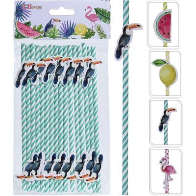 Basic Papieren rietjes met figuur