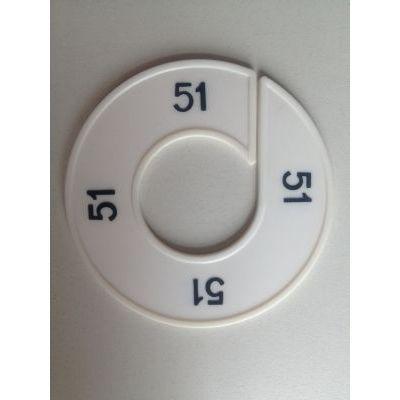 Maatring 9cm wit/zwart 51