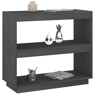 Boekenkast 80x35x71 cm massief grenenhout grijs Boekenkast 80x35x71 cm massief grenenhout grijs