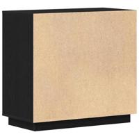 Dressoir Zwart Eiken 80 x 40 x 75 cm Bewerkt hout - thumbnail
