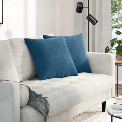 VidaXL Sofa kussens 2 stuks blauw 50 x 50 cm cordstof