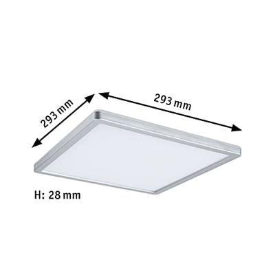 Paulmann Atria Shine 70994 LED-plafondlamp 16 W Warmwit Chroom (mat)