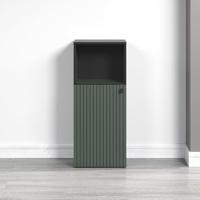 Badkameropbergruimte - Saliegroen en zwart decor - L40 x H95 x D31cm - PURE BLISS - thumbnail