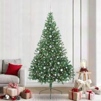 VidaXL Kunstmatig voorverlicht kerstboom met 300 led groen 240 cm pvc - thumbnail