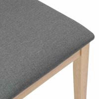 Eetkamerstoelen met kussens 2 st massief hout rubber - thumbnail