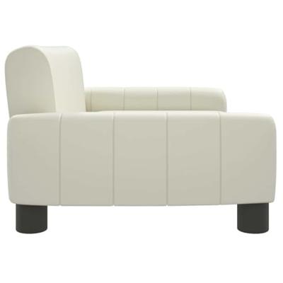 VidaXL Hondenmand 70x45x30 cm kunstleer crèmekleurig VidaXL Hondenmand 70x45x30 cm kunstleer crèmekleurig