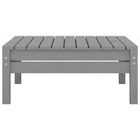Tuinvoetenbank massief grenenhout grijs - thumbnail