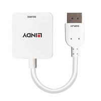 LINDY 38303 HDMI / DisplayPort Converter [1x HDMI-bus - 1x DisplayPort stekker] Wit 9.5 cm - thumbnail