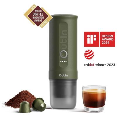 OutIn Nano Portable Electric Espresso Machine, Forest Green OutIn Nano Portable Electric Espresso Machine, Forest Green