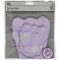 Creativ Company Papieren bloemen, d 15+25 cm, 230 gr, paars, 2 stuk/ 1 doos - thumbnail