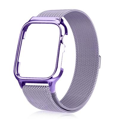 Milanese lus magnetische roestvrijstalen horlogeband met frame voor Apple Watch Series 4 44mm Milanese lus magnetische roestvrijstalen horlogeband met frame voor Apple Watch Series 4 44mm