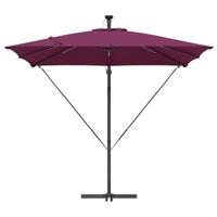 Cantilever Banana Parasol Bordeauxrood 249 x 249 x 250 cm - thumbnail