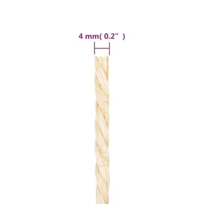 Touw 4 mm 50 m 100% sisal