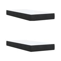 Boxspring met matras fluweel zwart 160x200 cm - thumbnail