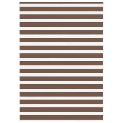 VidaXL Zebra rolgordijn 165x200 cm stofbreedte 160,9cm polyester bruin VidaXL Zebra rolgordijn 165x200 cm stofbreedte 160,9cm polyester bruin
