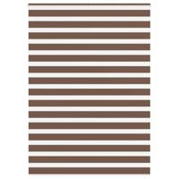 VidaXL Zebra rolgordijn 165x200 cm stofbreedte 160,9cm polyester bruin - thumbnail